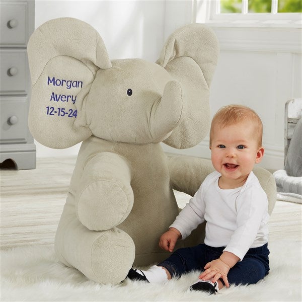Personalized Gund Baby Jumbo 24&quot; Flappy the Elephant Plush - 26260