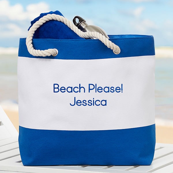 Write Your Own Custom Embroidered Beach Totes - 26301