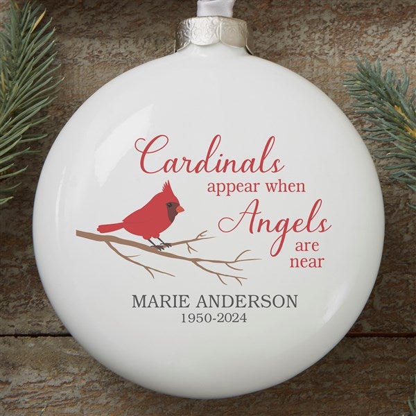Personalized Deluxe Cardinal Memorial Ornament - 26539