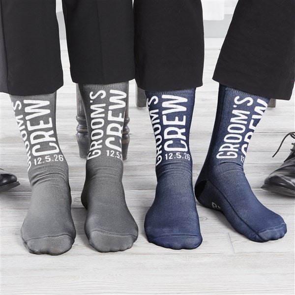 Groom's Crew Personalized Wedding Groomsmen Socks - 26877