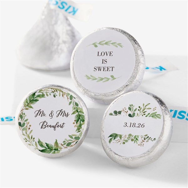 Laurels of Love Personalized Wedding Candy Stickers - 27223