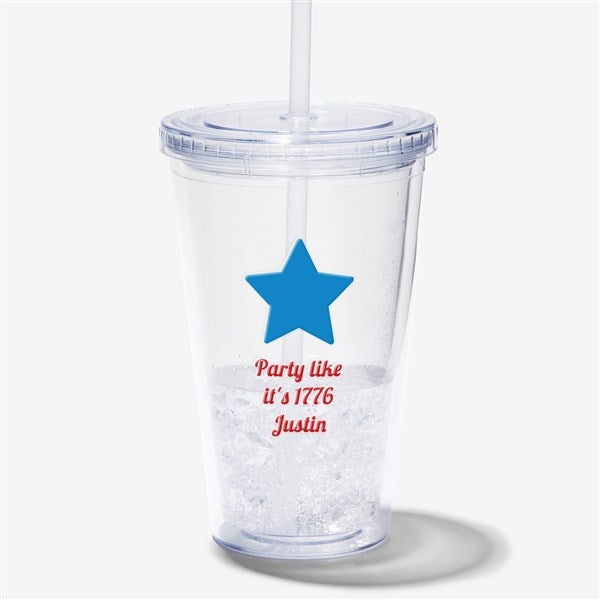 Patriotic Icon Personalized 17 oz Acrylic Insulated Tumbler - 27298