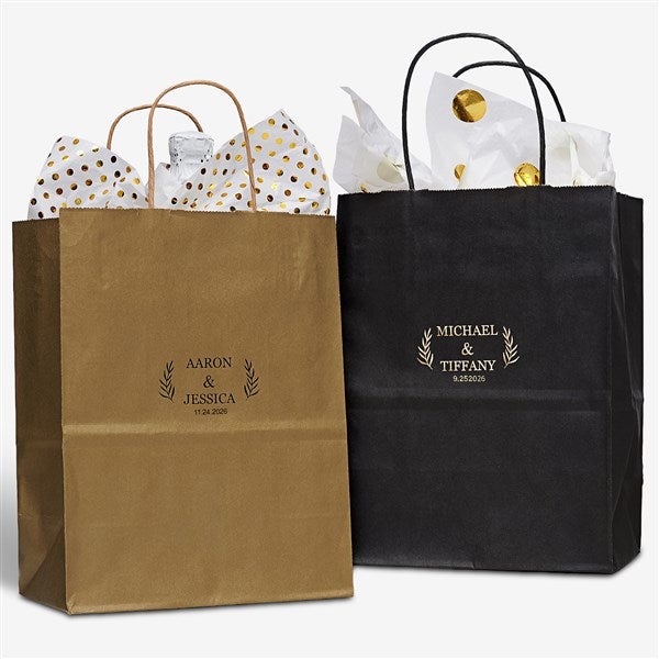 Wedding Laurel Personalized Wedding Gift Bags - 28001D