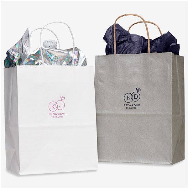 Wedding Rings Personalized Gift Bags - 28003D
