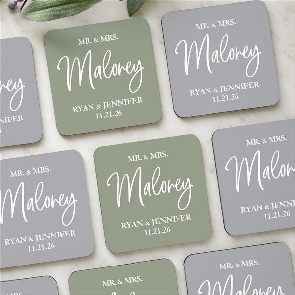 Classic Elegance Personalized Wedding Coaster Favors - 28700