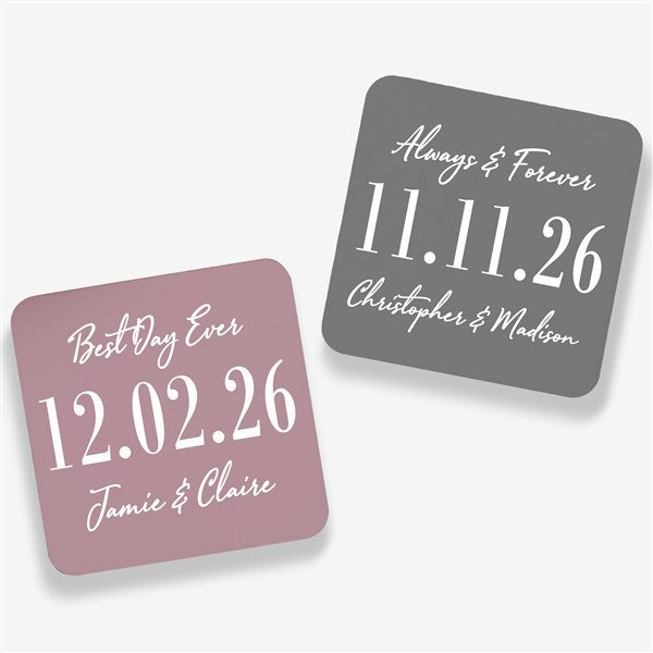 The Big Day Personalized Wedding Coaster Favors - 28702