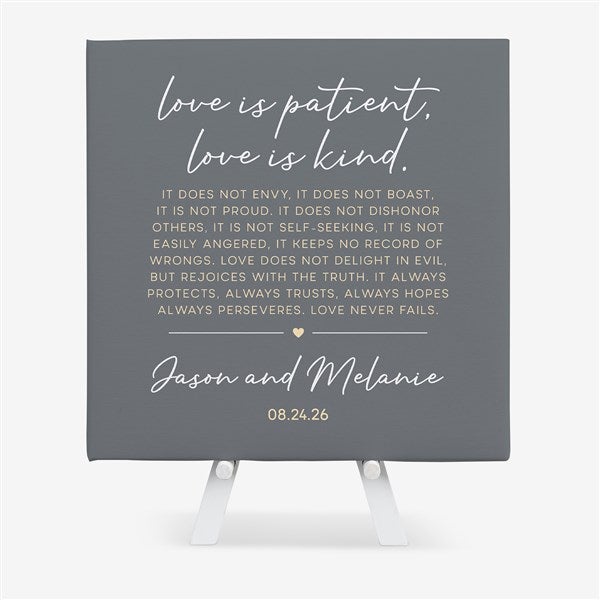 Love Is Patient Personalized Wedding Canvas Prints - 28742