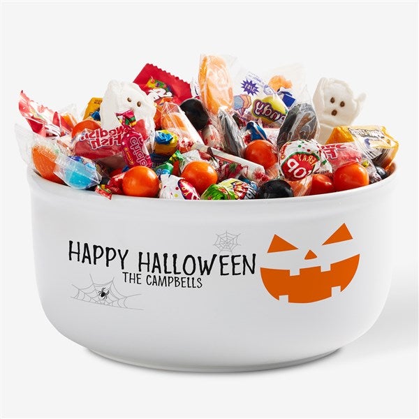Jack-o'-Lantern Personalized Halloween Candy Bowl - 29890