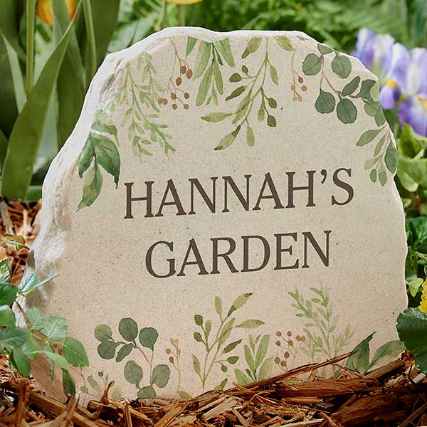 Laurel Message Personalized Standing Garden Stone - 31125