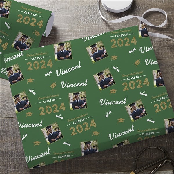 Graduating Class Of Personalized Photo Wrapping Paper - 31189
