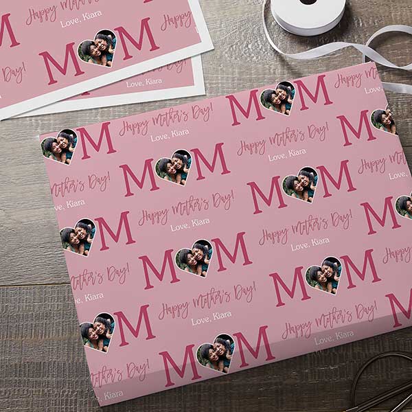 Loving Mom Personalized Photo Wrapping Paper - 31786