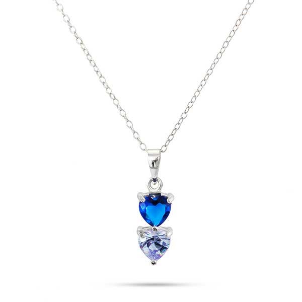 Custom Heart Birthstone Necklace - 31857D