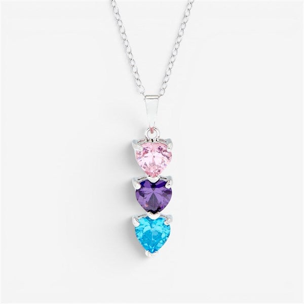 Custom Heart Birthstone Necklace - 31857D