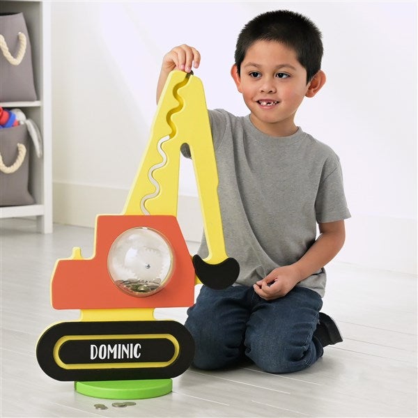 Excavator Personalized 23&quot; Piggy Bank  - 32326