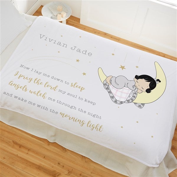 Precious Moments Bedtime Personalized Baby Girl Blankets - 32609