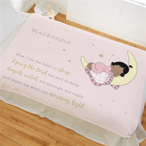 Precious Moments Bedtime Personalized Baby Girl Blankets - 32609