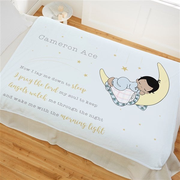 Precious Moments Bedtime Personalized Baby Boy Blankets - 32610