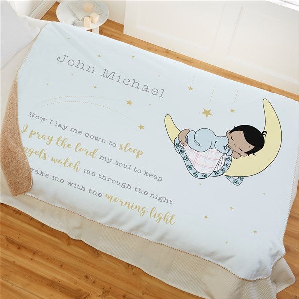 Precious Moments Bedtime Personalized Baby Boy Blankets - 32610