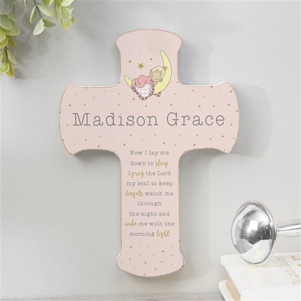 Precious Moments Bedtime Baby Girl Personalized Cross - 32611