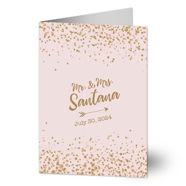 Sparkling Love Personalized Wedding Greeting Cards