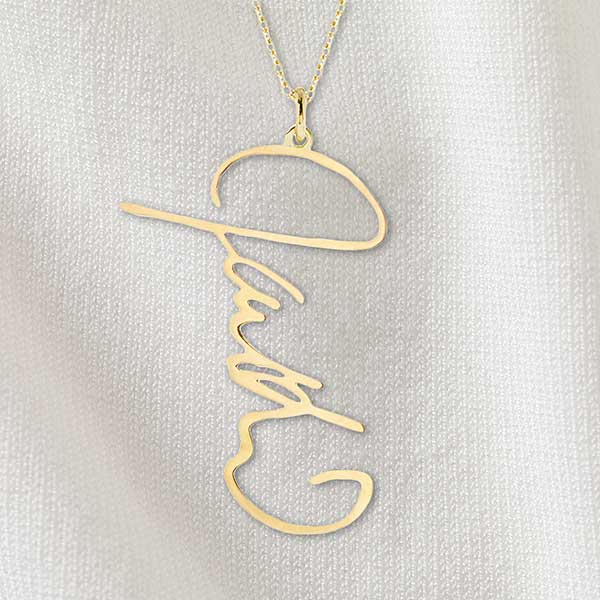 Handwritten Signature Personalized Necklaces - 32878D