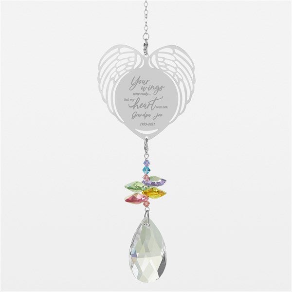 Your Wings Personalized Memorial Heart Suncatcher  - 32968