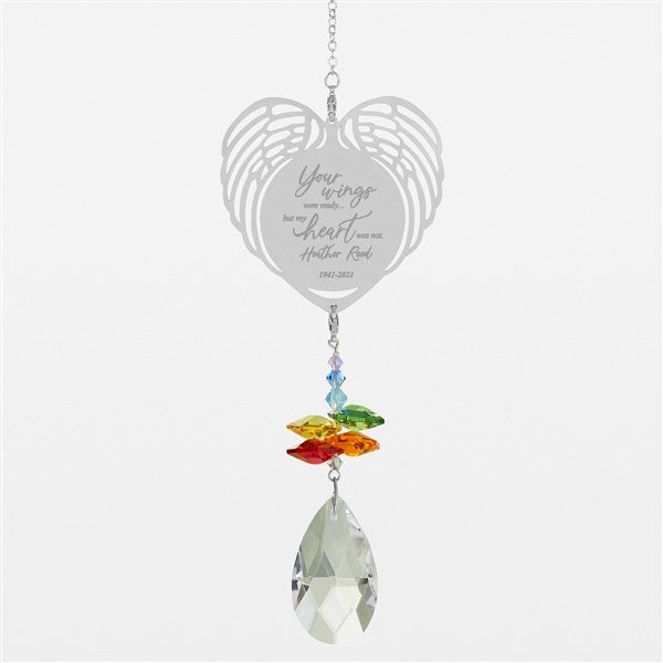Your Wings Personalized Memorial Heart Suncatcher  - 32968