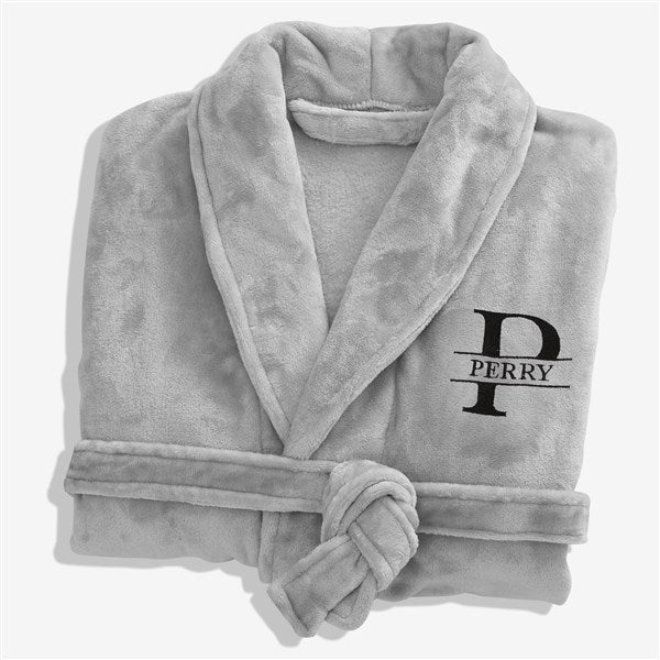 Lavish Last Name Embroidered Fleece Robes - 33287