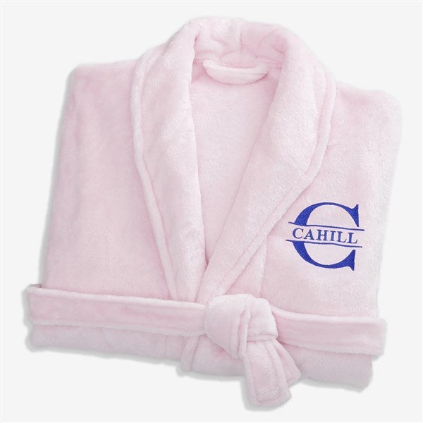 Lavish Last Name Embroidered Fleece Robes - 33287