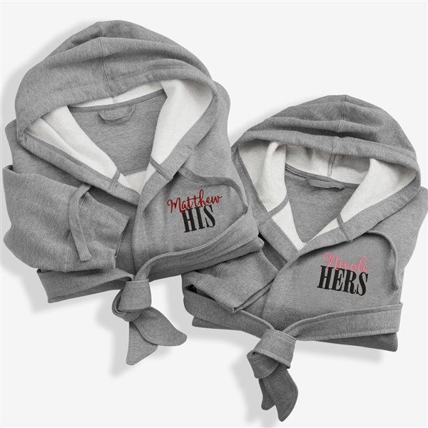 His & Hers Personalized Sweatshirt Robes - 33292
