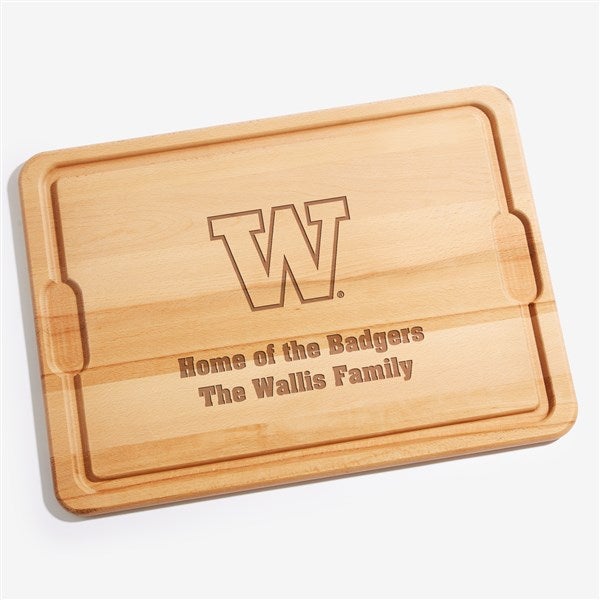 NCAA Wisconsin Badgers Personalized Maple Cutting Boards - 33349
