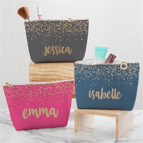 Sparkling Name Personalized Makeup Bag