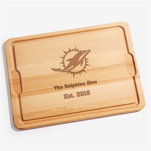 NFL Miami Dolphins Personalized Maple Cutting Boards - 33416