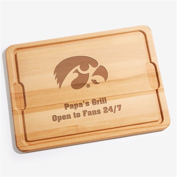 NCAA Iowa Hawkeyes Personalized Maple Cutting Boards - 33490