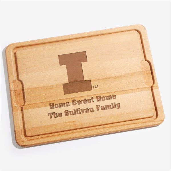 NCAA Illinois Fighting Illini Personalized Maple Cutting Boards - 33491