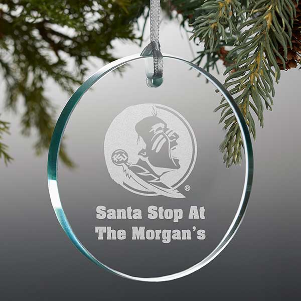 NCAA Florida State Seminoles Personalized Glass Ornaments - 33851
