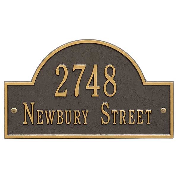 Custom Home Address Plaque - Metal - 3400D