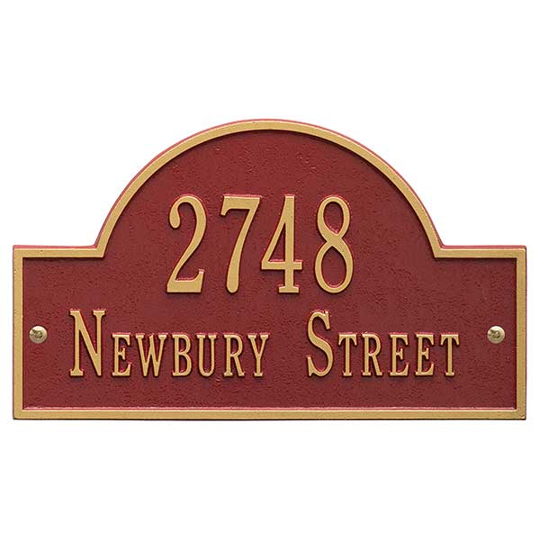 Custom Home Address Plaque - Metal - 3400D