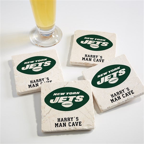NFL New York Jets Personalized Tumbled Stone Coaster Set  - 34631