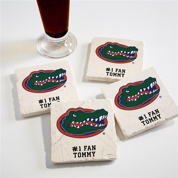 NCAA Florida Gators Personalized Tumbled Stone Coaster Set  - 34746