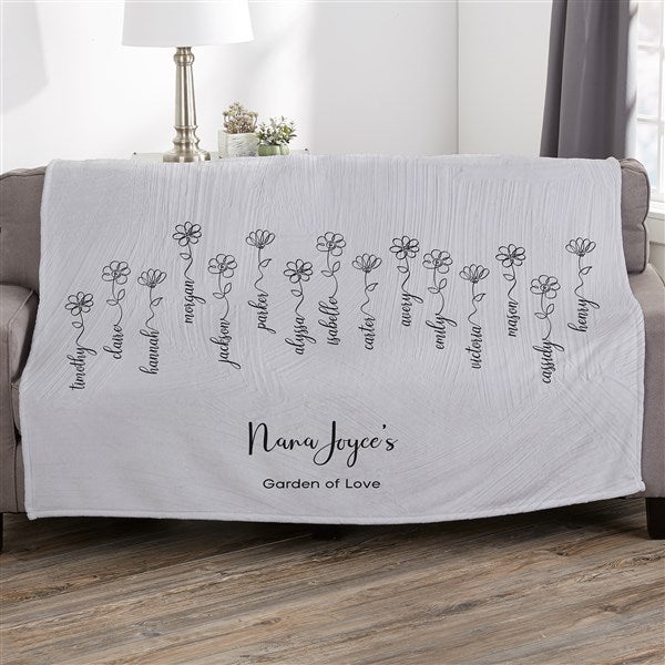 Garden Of Love Personalized 60x80 Plush Fleece Blanket