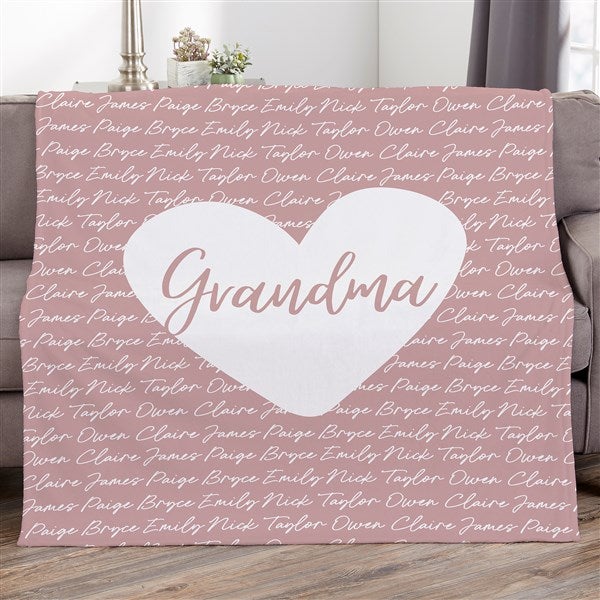 Family Heart Personalized Blankets - 34888