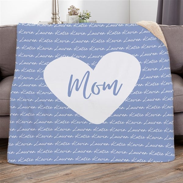 Family Heart Personalized Blankets - 34888