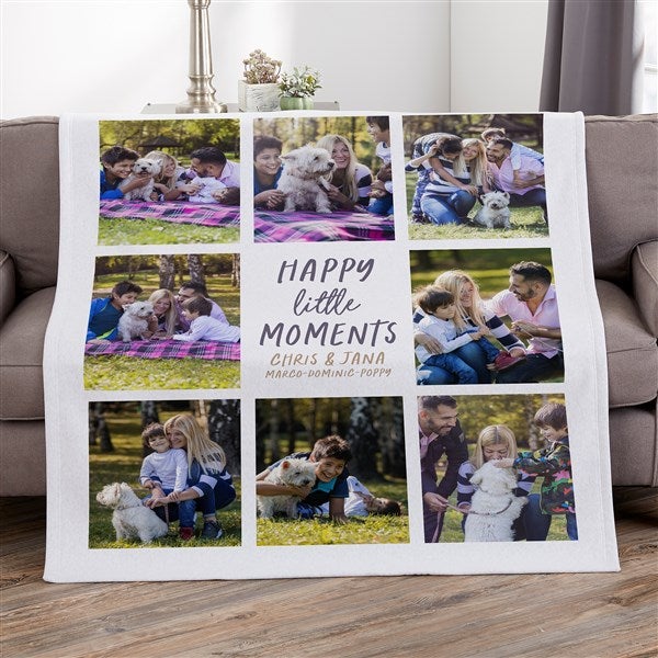 Personalized Photo Blanket - Happy Little Moments - 35844