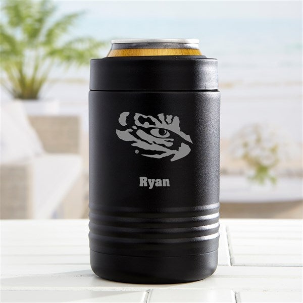NCAA LSU Tigers Personalized Stainless Insulated Beer Can Holder - 36262