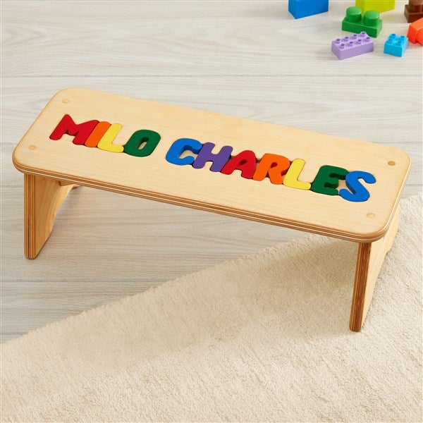 Rainbow Name Personalized Name Puzzle Stools - 36612D