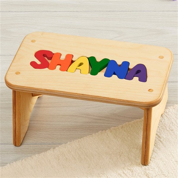 Rainbow Name Personalized Name Puzzle Stools - 36612D