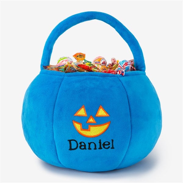 Jack-o'-Lantern Embroidered Plush Halloween Treat Bag  - 36760