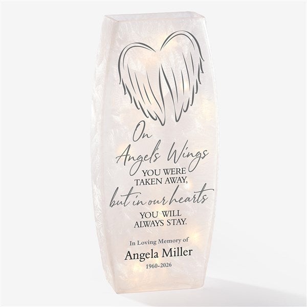 Personalized Frosted Tabletop Light - Our Angel's Wings - 36865