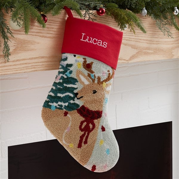 Classic Character Embroidered Hooked Christmas Stockings  - 37556